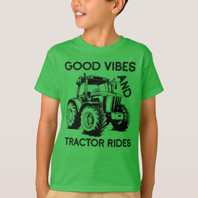 Camiseta Boas Vibes e Trator Rides Kids (Frente)
