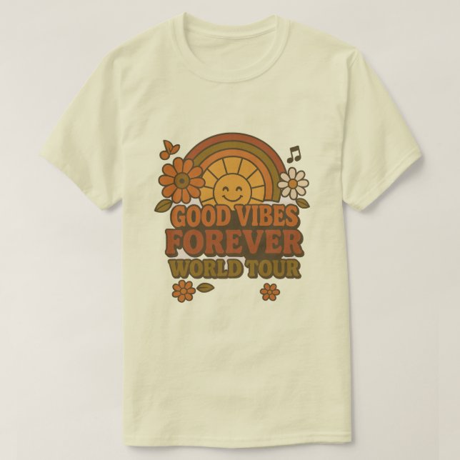 Camiseta Boas Vibes para sempre - Camisa-T (Frente do Design)