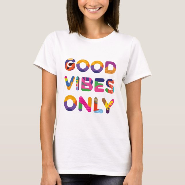 Camiseta Boas Víblias Apenas texto colorido positivo (Frente)