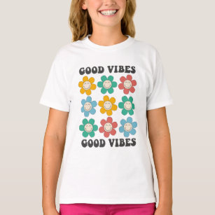 Camiseta Boas Víblias Flores de Margarida Coloridas