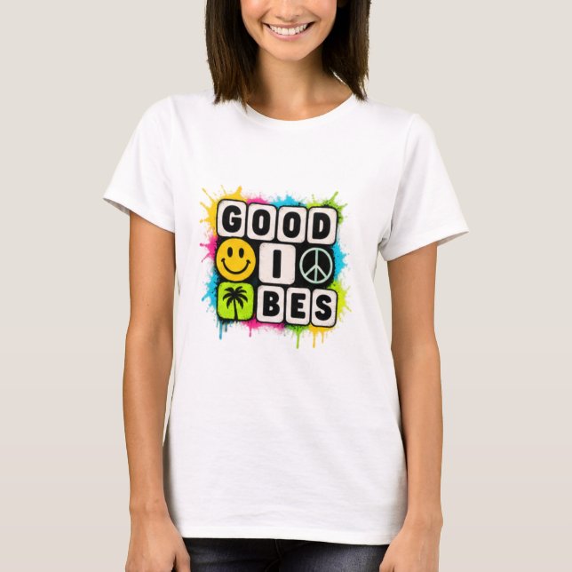 Camiseta boas vibrações (Frente)