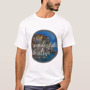 Camiseta boas vibrações citações motivacionais para o s