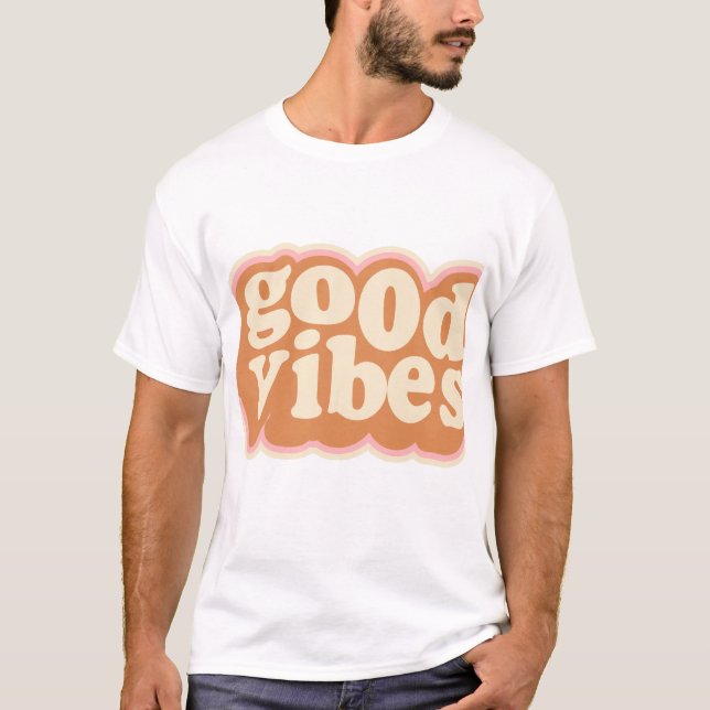 Camiseta Boas Vibrações Retro. (Frente)