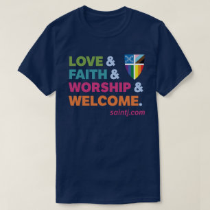 Camiseta Boas-vindas Adultas Coloridas Orgulho + Escudo do