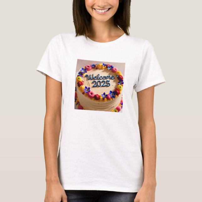 Camiseta Boas-vindas ao Bolo Flor 2025 (Frente)