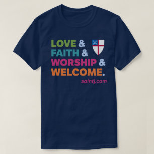 Camiseta Boas-vindas coloridas Unisex St. James