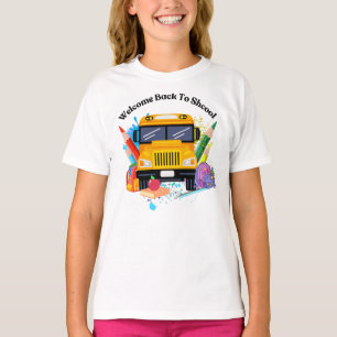 Camiseta Boas-vindas de volta à escola - Bonita e Colorida