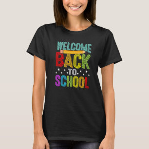 Camiseta Boas-vindas de volta à escola no primeiro dia