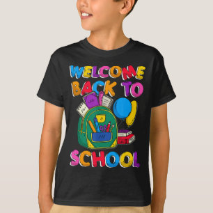 Camiseta Boas-Vindas De Volta À Escola No Primeiro Dia Da E