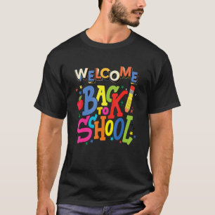 Camiseta Boas-Vindas De Volta À Escola No Primeiro Dia Da R