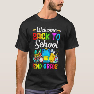 Camiseta Boas-vindas de volta ao segundo escolar no primeir