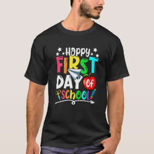Camiseta Boas-vindas de volta Feliz Primeiro Dia de Ensino