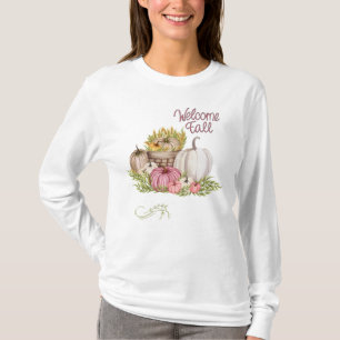 Camiseta Boas-vindas Flores de Abóbora