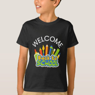 Camiseta Boas-vindas fofas de volta à escola para professor