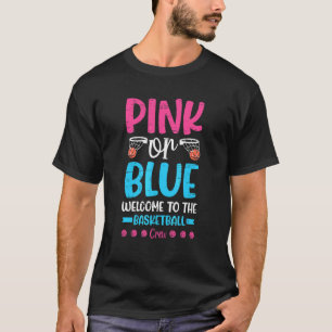 Camiseta Boas-Vindas, Rosa Ou Azul, À Tripulação De Basquet