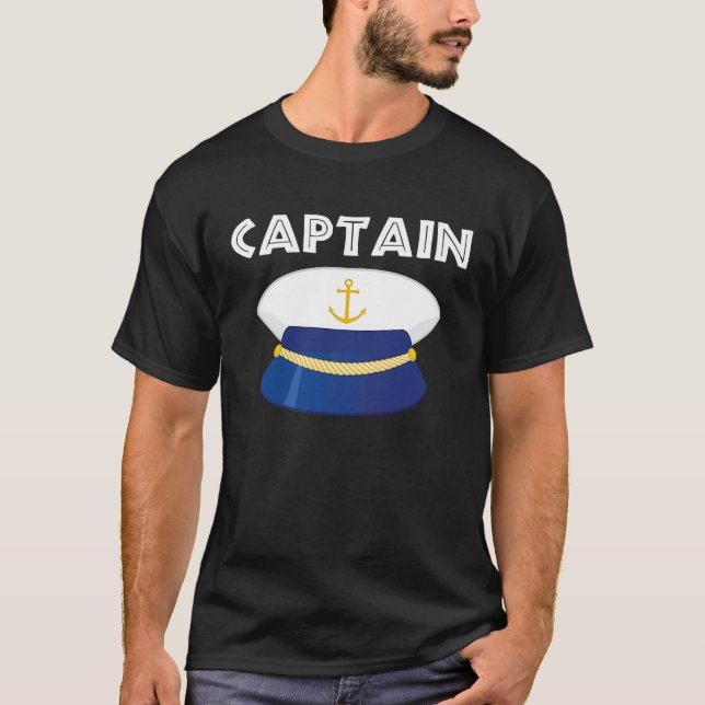 Camiseta Boat Captain Clothing For Men  Boat Captains Hat (Frente)