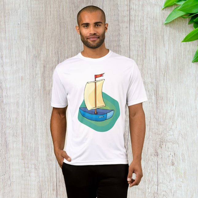 Camiseta Boat Mens Azul Ativos (Criador carregado)