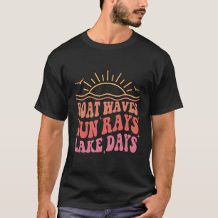 Camiseta Boat Onda Sol Rays Lago Dias Frio Férias