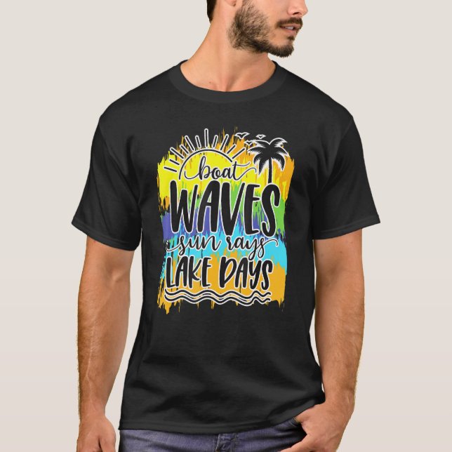 Camiseta Boat Onde Sol Rays de Lago Dias (Frente)