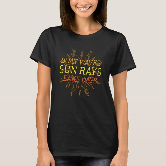 Camiseta Boat Waves Sun Rays Lake Days Life Trip Sumo (Frente)