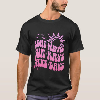 Camiseta Boat Waves Sun Rays Lake Days Pontoon Capitão Boat