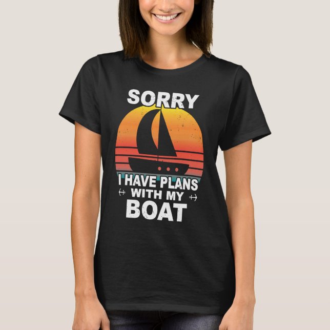 Camiseta boater captain sailing ship sailor saying boating  (Frente)