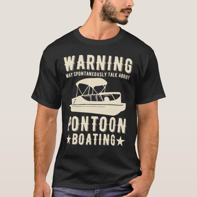 Camiseta boater Pontoon Capitão Barco Pai Barco a Motor (Frente)