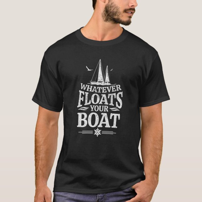 Camiseta Boating Nautical Captain Floats Your Boat Men Wome (Frente)