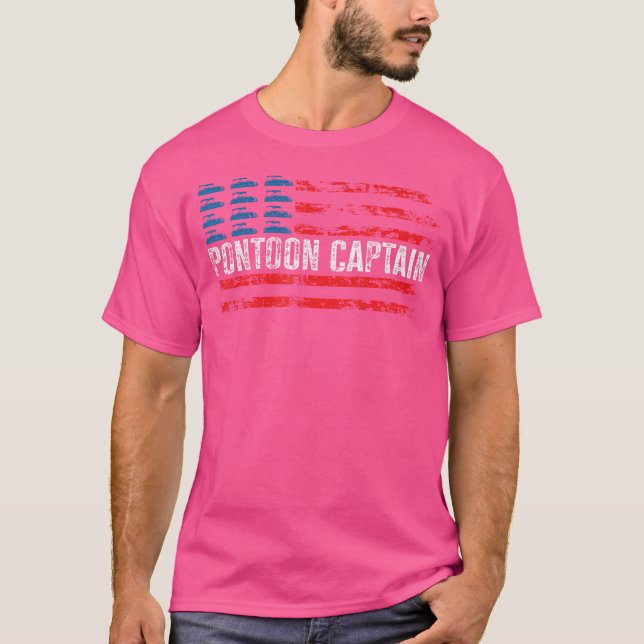 Camiseta Boating Pontoon Captain 4Th Of July Pontoon Boat (Frente)