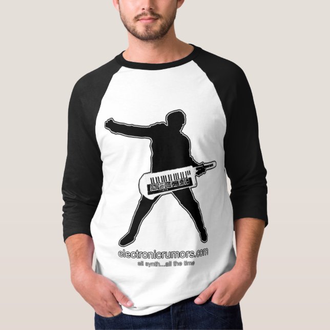 Camiseta Boatos eletrônicos: Machado-Man de Keytar, todo o (Frente)