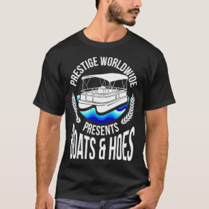 Camiseta Boats and Hoes Engraçados Festa De Pontoon Humor