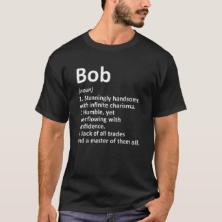Camiseta BOB Definição Nome Personalizado Funny Birthday Gi