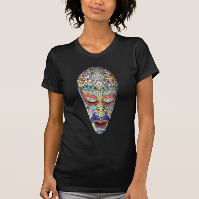 Camiseta Bob, por que a cara longa? Máscara de Mosaico (Frente)