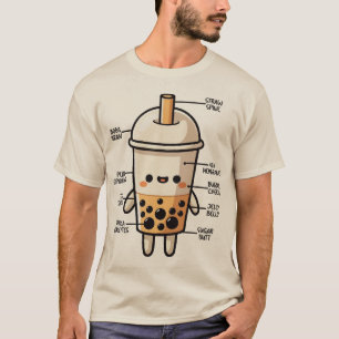 Camiseta Boba Anatomy, Engraçado Bolha Tea Cute Kawaii Cart