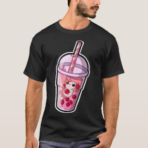 Camiseta Boba Axolotl Kawaii Axolotl Lover Bubble Tea Japão
