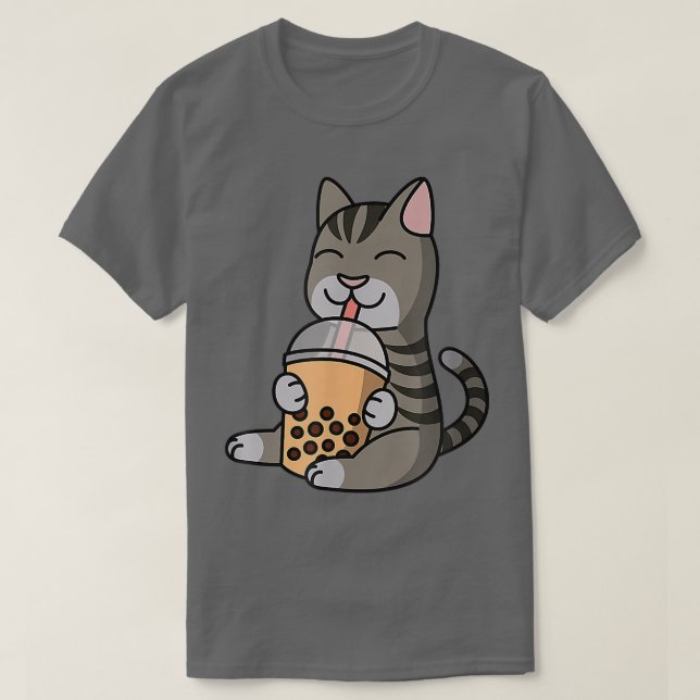Camiseta Boba Bubble milk Ea Abby Cat Pet (Frente do Design)