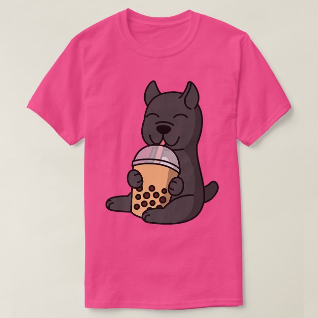 Camiseta Boba Bubble milk Tea Cane Corso Prêmio de Cão (Frente do Design)