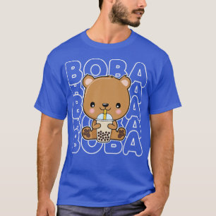 Camiseta Boba Bubble Milk Tea Cute Anime Urso Justo Meninas