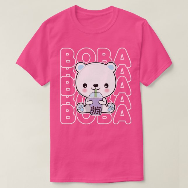 Camiseta Boba Bubble Milk Tea Kawaii Polar Bear for Teens G (Frente do Design)