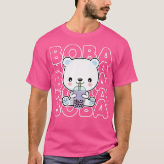 Camiseta Boba Bubble Milk Tea Kawaii Polar Bear for Teens G