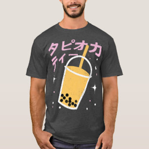 Camiseta Boba Bubble Tea Lover Palavras Japonesas Animação
