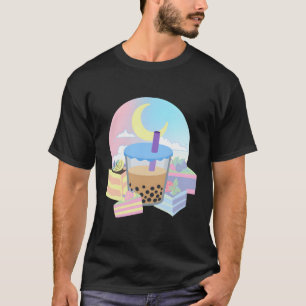 Camiseta Boba Bubble Tea milk Tea Kawaii Tapioca Moon Cake