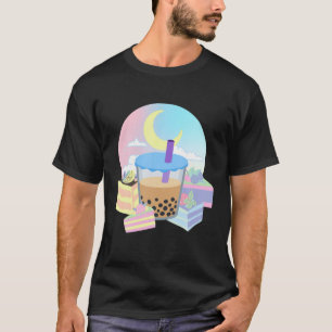 Camiseta Boba Bubble Tea milk Tea Kawaii Tapioca Moon Cake