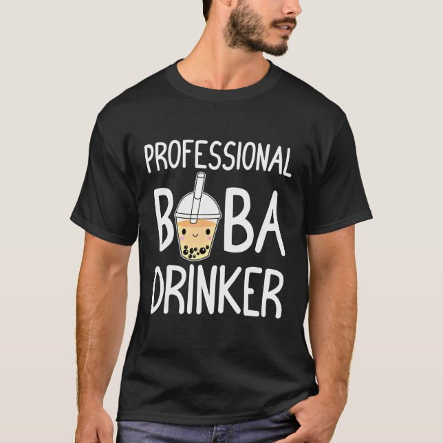 Camiseta Boba Drinker Boba Tea Lover Engraçado Bob (Frente)