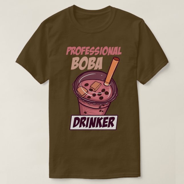 Camiseta Boba Drinker Funny Bubble Profissional Tea 1 (Frente do Design)