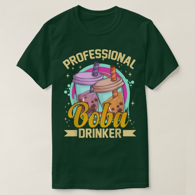 Camiseta Boba Drinker Funny Bubble Tea e Milk (Frente do Design)