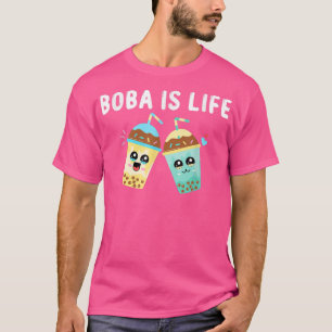 Camiseta Boba É A Vida Engraçada Kawaii Bolha Leite Chá