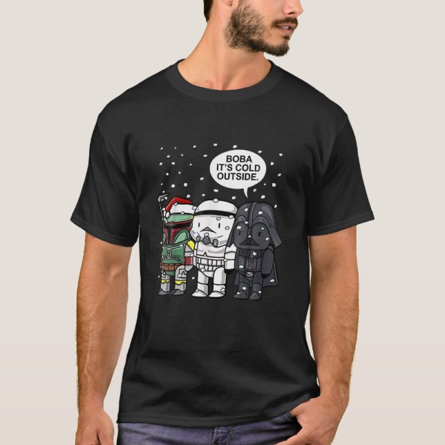Camiseta Boba Está Frio Fora do Natal Galáxia Holid (Frente)