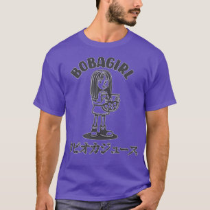 Camiseta Boba Girl Bubble milk Tea Katakana