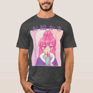 Camiseta Boba Girl bubble tea Só uma garota que ama anime
